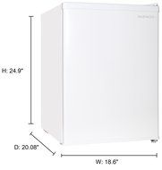 Daewoo - 2.4 Cu. Ft. Compact Refrigerator w. Chiller - White N3