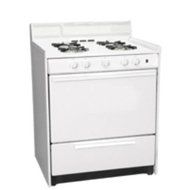 Summit WNM2107F 30" White Gas Sealed Burner Range N2
