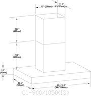 VentMax VM31-I36, 36" Island Mount Range Hood N3