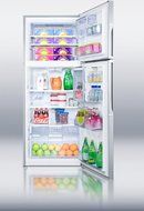 Summit Ingenious FF1935PL 30" Counter Depth Top Freezer Refrigerator in Platinum: Right Hinge N3