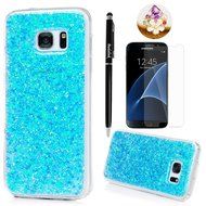 Badalink Galaxy S7 Case Shiny Glitter Sparkle Powder Series Shockproof Drop Protection Soft TPU Rubber Protective... N34