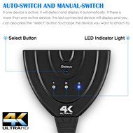 4K HDMI Switches, SENHAI 3 Ports HDMI Adapter with Pigtail Cable, Support 4K 1080P 3D UHD Blue-ray DVD, 3 HDMI... N6