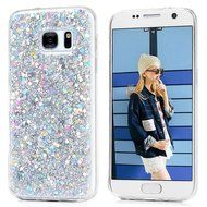 Badalink Galaxy S7 Case Shiny Glitter Sparkle Powder Series Shockproof Drop Protection Soft TPU Rubber Protective... N37