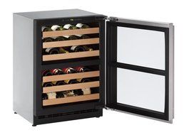 U-Line U2224ZWCINT61A Built-in Wine Storage, 24", Stainless Steel