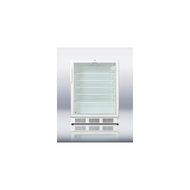 Summit SCR600LBIADA: ADA compliant, commercially approved glass door all-refrigerator for built-in use, with white... N2