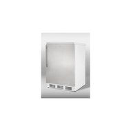 Summit CT66LSSHV: Freestanding refrigerator-freezer with cycle defrost, white cabinet, stainless steel door, thin...