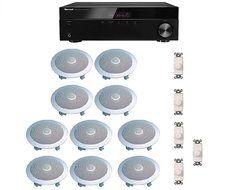 Distributed Home Audio Whole House Sound System- Ceiling Speakers and Wall Volume Controls for 5+ Rooms