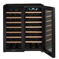 Wine Enthusiast 272 48 03 51W Silent 48 Bottle Touchscreen Double Door Dual Zone Wine Refrigerator, Black