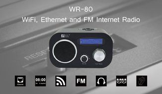 Ocean Digital Internet Radio WR80 WiFi Wireless Wlan Receiver Ethernet FM Connection Music Media Player Desktop... N3