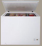 Avanti CF10M0W 43" Chest Freezer with Adjustable Thermostat 2 Removable Storage Baskets Defrost Drain Rollers...