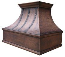 Copper Best H7 362127LT Copper Kitchen Hood Vent Wall Mount Antique 36 in N2