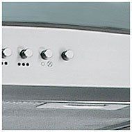 Range Hood Wall Mounted Stainless Steel Black Glass 30" KA-112-B. Made in Italy.