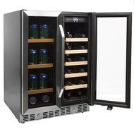 EdgeStar 24 Inch Built-In Wine and Beverage Cooler with French Doors N4