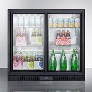 SCR700CSS Commercial back bar beverage center for freestanding use, with sliding glass doors and stainless steel... N2