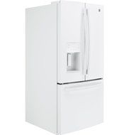 GE GFE24JGKWW 33" Energy Star Qualified French-Door Refrigerator with 23.8 Cu. Ft. Capacity, in White N7