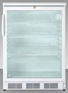 Summit SCR600LADA Commercial Series 24" Freestanding Beverage Center with Adjustable Wire Shelves Automatic Defrost...