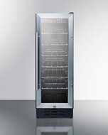Summit SCR1225 12" Built In Beverage Center With 2.2 cu. ft. Capacity 6 Slide Out Wired Shelves Digital Thermostat... N2