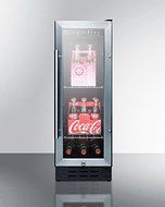 Summit SCR1225 12" Built In Beverage Center With 2.2 cu. ft. Capacity 6 Slide Out Wired Shelves Digital Thermostat... N3