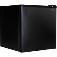 Haier 1.7-cu. ft. Refrigerator, Black / 2-liter bottle door storage, Half-width freezer compartment