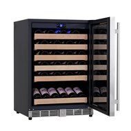 KingsBottle 98 Bottle Single Zone Wine Cooler, Black with Glass Door N8
