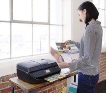 HP OfficeJet 4650 Wireless All-in-One Photo Printer with Mobile Printing, Instant Ink ready (F1J03A) N5