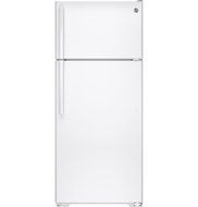 GE GAS18PGJWW Freestanding Top Freezer Refrigerator with 17.5&quot; Capacity, in White N3