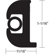 TACO METALS V11-0809BBK70-2 / TACO Flex Vinyl Rub Rail Kit - Black w/Black Insert - 70&#039;