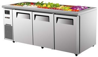 Turbo Air JBT72 18 cu. ft. J Series-Buffet Display Table with Side Mount Compressor Unit Efficient Refrigeration...