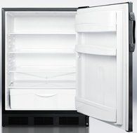 Summit Black Full Refrigerator Built In Refrigerator FF6BBI N4