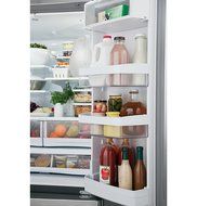 GE GNE26GSDSS 26.3 Cu. Ft. Stainless Steel French Door Refrigerator - Energy Star N6