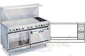 Imperial Commercial Restaurant Range 60&quot; With 2 Burner 48&quot; Griddle Oven/Cabinet Propane Ir-2-G48-Xb