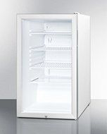 Summit SCR450LBI7ADA 32" 4.1 cu. ft. With Factory Installed Lock Fully Finished White Cabinet Glass Door Reversible... N3
