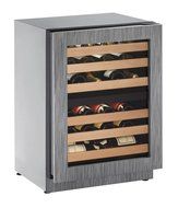 U-Line U2224ZWCINT00A Built-in Wine Storage, 24", Stainless Steel N2