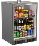 Marvel MO24BTS2RS Outdoor Built-In Beer Dispenser, Twin Tap, Solid Door, Right Hinge, 24", Stainless Steel N5