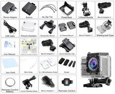 Q3 Full HD 1080P Sports Action Camera - 30M Waterproof, 2 Inch Screen, 170 Degree Lens, Remote Control, 1080P... N2