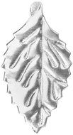 Oasis Supply Cupcake/Cake Decorating Ornament, 1-1/2-Inch, Metallic Leaves, Silver, Set of 30