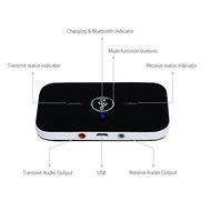 Bluetooth 4.1 Music Adapter, Lollipop 2-in-1 Wireless Audio A2DP Transmitter Receiver 3.5mm Stereo Output for... N7
