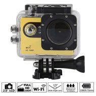 Choice Goods 2.0inch 12MP Wifi 170 Degree Wide Angle FULL HD 1080P Waterproof Sport Action Camera - Yellow