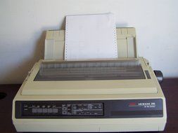 OKI MICROLINE 395 24 PIN Wide Format Dot Matrix Printer W/Test Prints N4