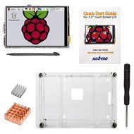 OSOYOO Raspberry Pi 3 3.5&rdquo; LCD Touch Screen Display Monitor + Clear Case + 2PCS Cooling Heat... N6