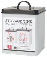 Now Designs L19014 Storage Tins, Food Trucks, Green, Set of 2 N4