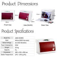 New AMEX Mishell AME-0103RN Cosmetics Cooler Mini Fridge 9.6L N5