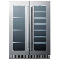 Summit CL241WBV 24&quot; Built-In French Door Wine and Beverage Center with Low-e glass doors Two Temperature Zones...