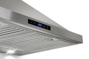 Golden Vantage 36" Kitchen Stainless Steel Wall Mount Range Hood LED Touch Control Panel w/ Baffle Filters GVBI... N3