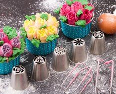 Cake &amp; Cupcake Decorating Set for Icing Flower Decoration | 30 Pcs Frosting Kit | 18 Russian &amp; 2 Leaf Piping Tips... N7