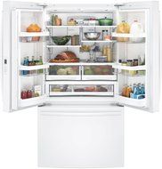GE White French-Door Bottom Freezer Refrigerator N7