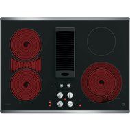 "GE Profile 30" Downdraft Electric Cooktop Glass Top with Stainless Steel Trim PP9830SJSS