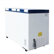 Double Door Ice Cream Chest Deep Freezer Beverages Cooler 2 Cabinet Commercial Refrigerator Office Apartment Size... N3