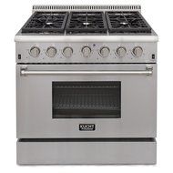 KUCHT KRG3618U/LP Pro-Style 36 inch Stainless Steel Propane Gas Fuel Sealed Burner Range - Convection &amp; Infra-red... N2