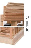 4 ft. Molding w 5.25 OG Base &amp; JD Crown (Prime Mahogany - Unstained)